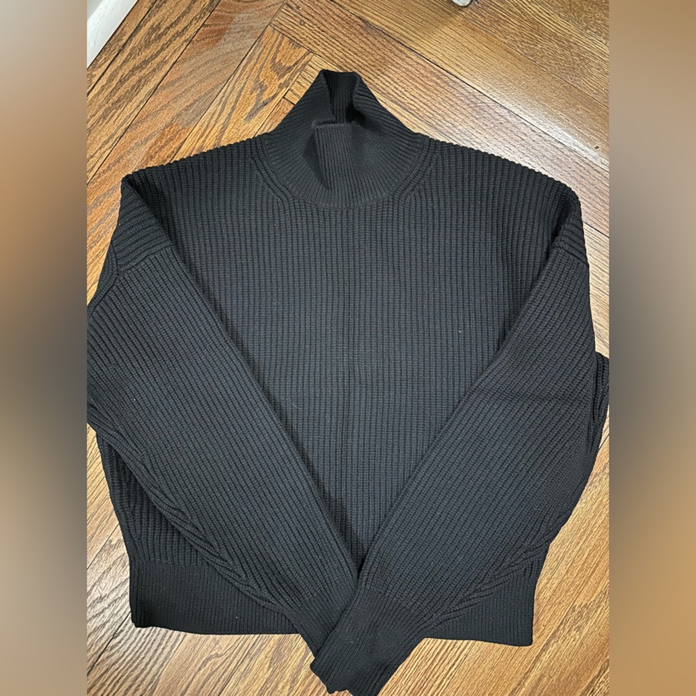 J. Crew Black Ribbed Sweater